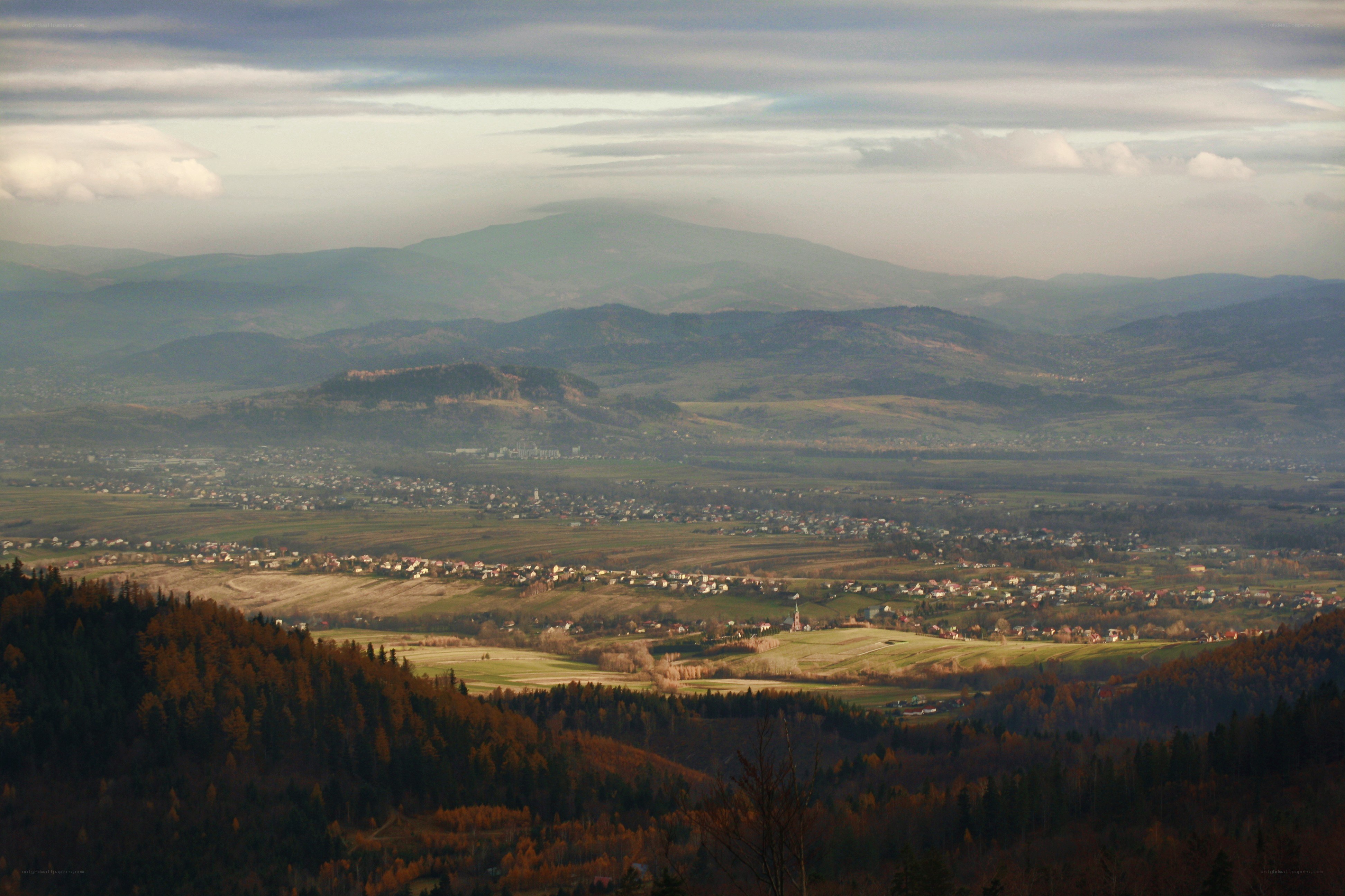 valley with mountains in distance