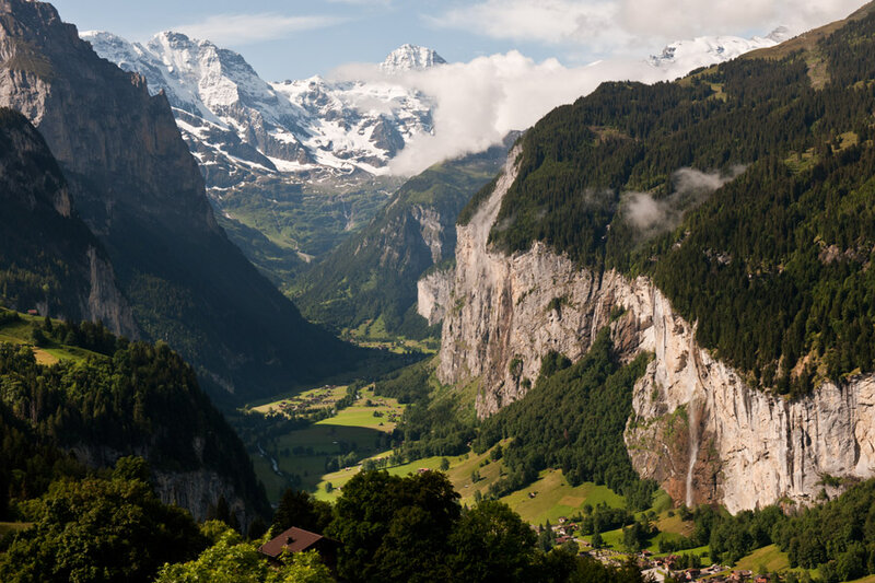 Valley with Waterfall