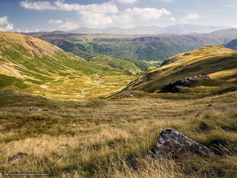 valley with winding river