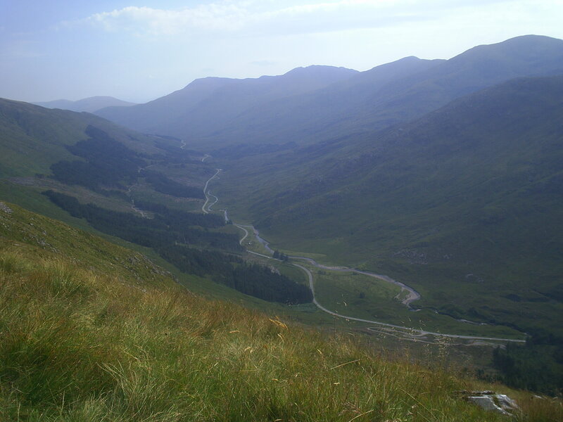 valley with winding road