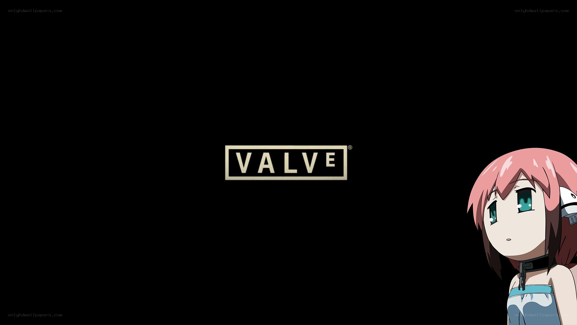 Valve logo with anime character