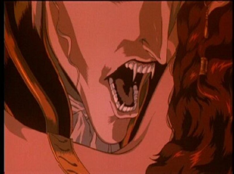 vampire anime character screaming
