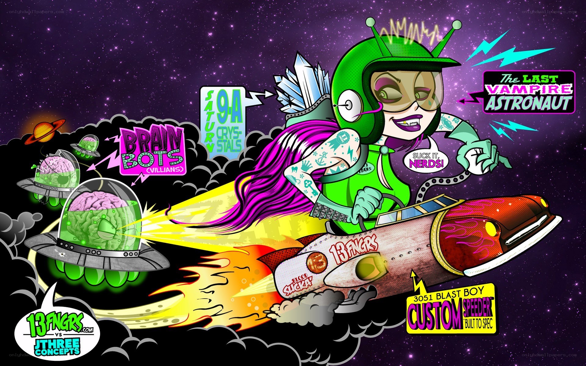 Vampire Astronaut in Space Battle