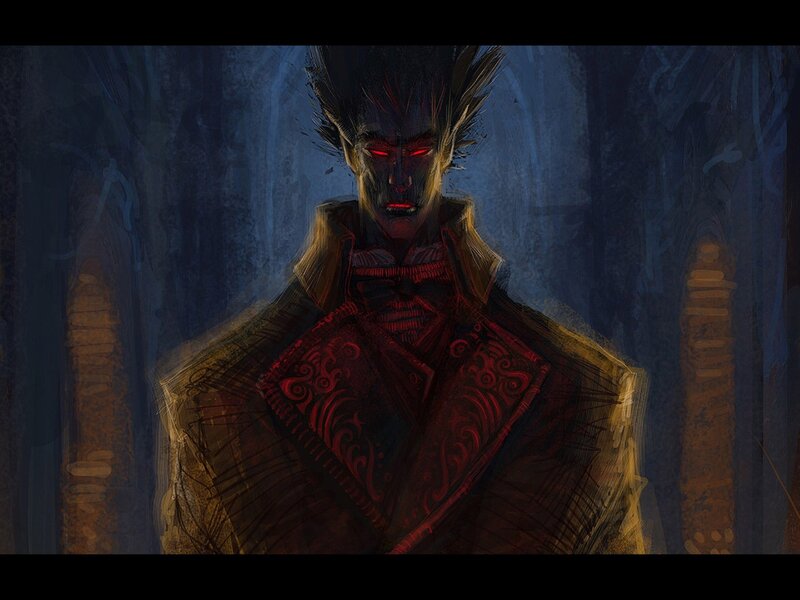 Vampire Character — Blue, Dramatic