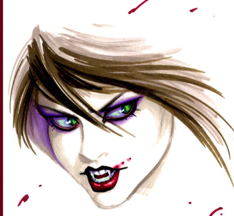 vampire character portrait