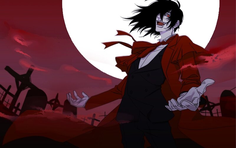 Vampire Character — Red, Dramatic, Night
