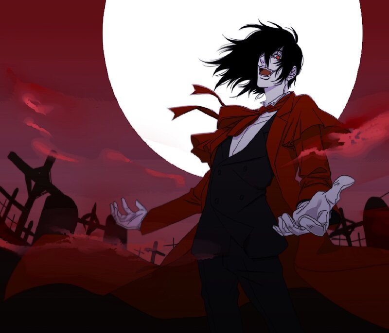 Vampire Character — Red, Dramatic