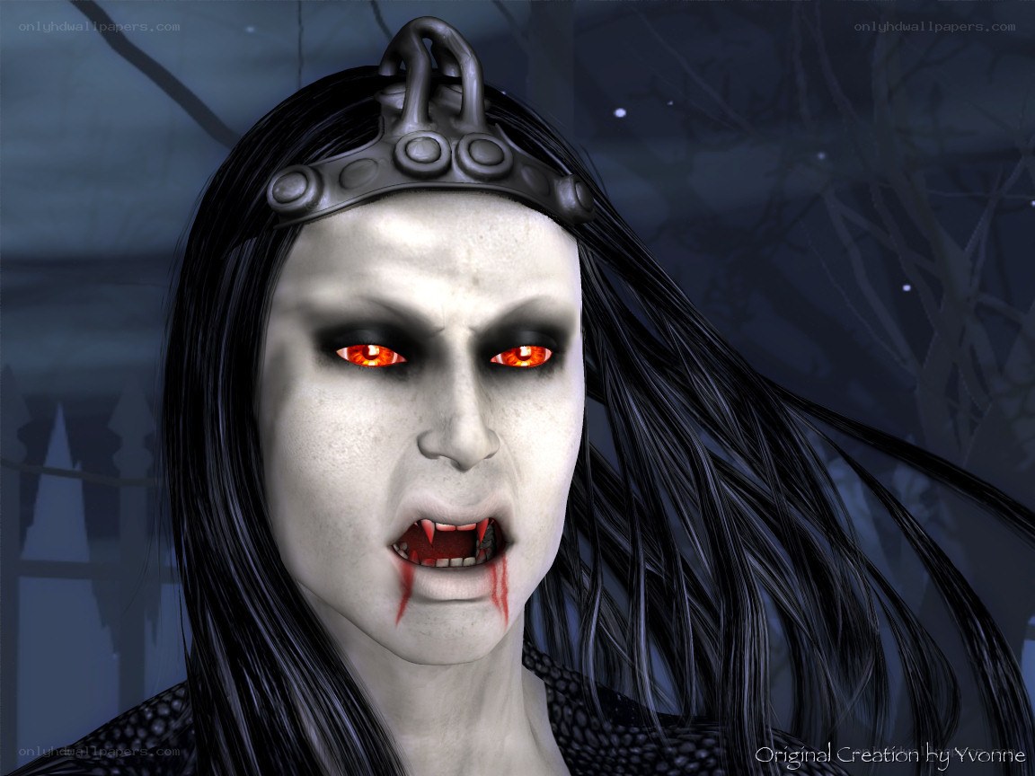 vampire character with red eyes