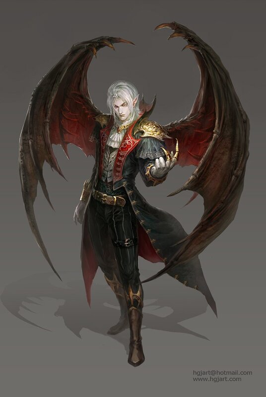 vampire character with wings