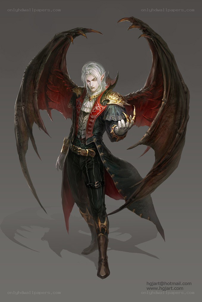 vampire character with wings
