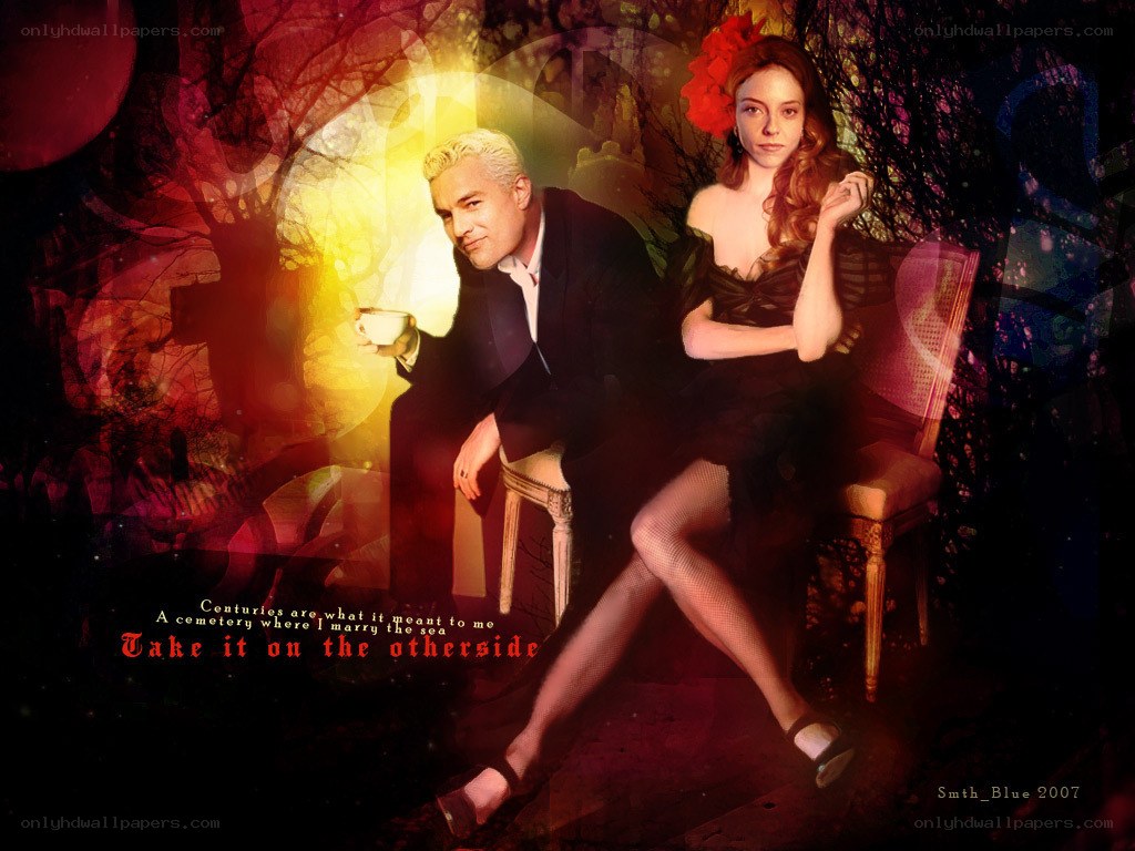 vampire couple in a dreamy scene