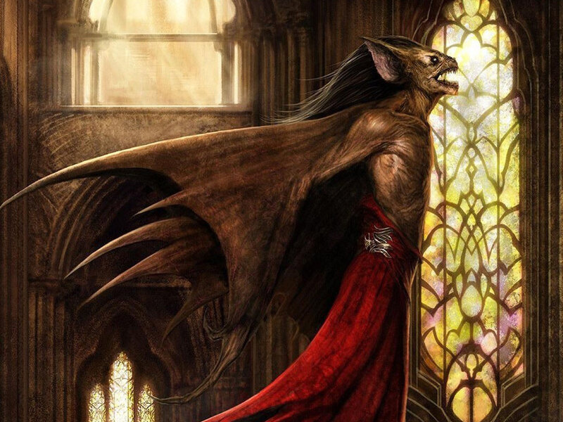 Vampire Creature in Cathedral — Brown