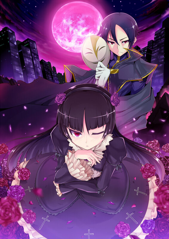 Vampire duo in moonlight