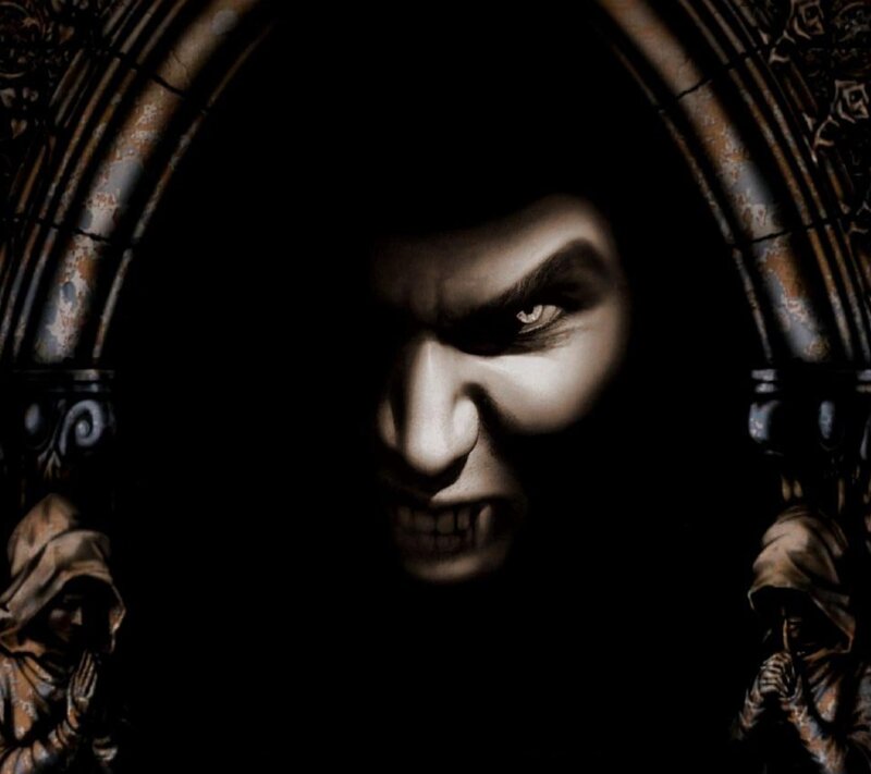Vampire Face in Dark Arch