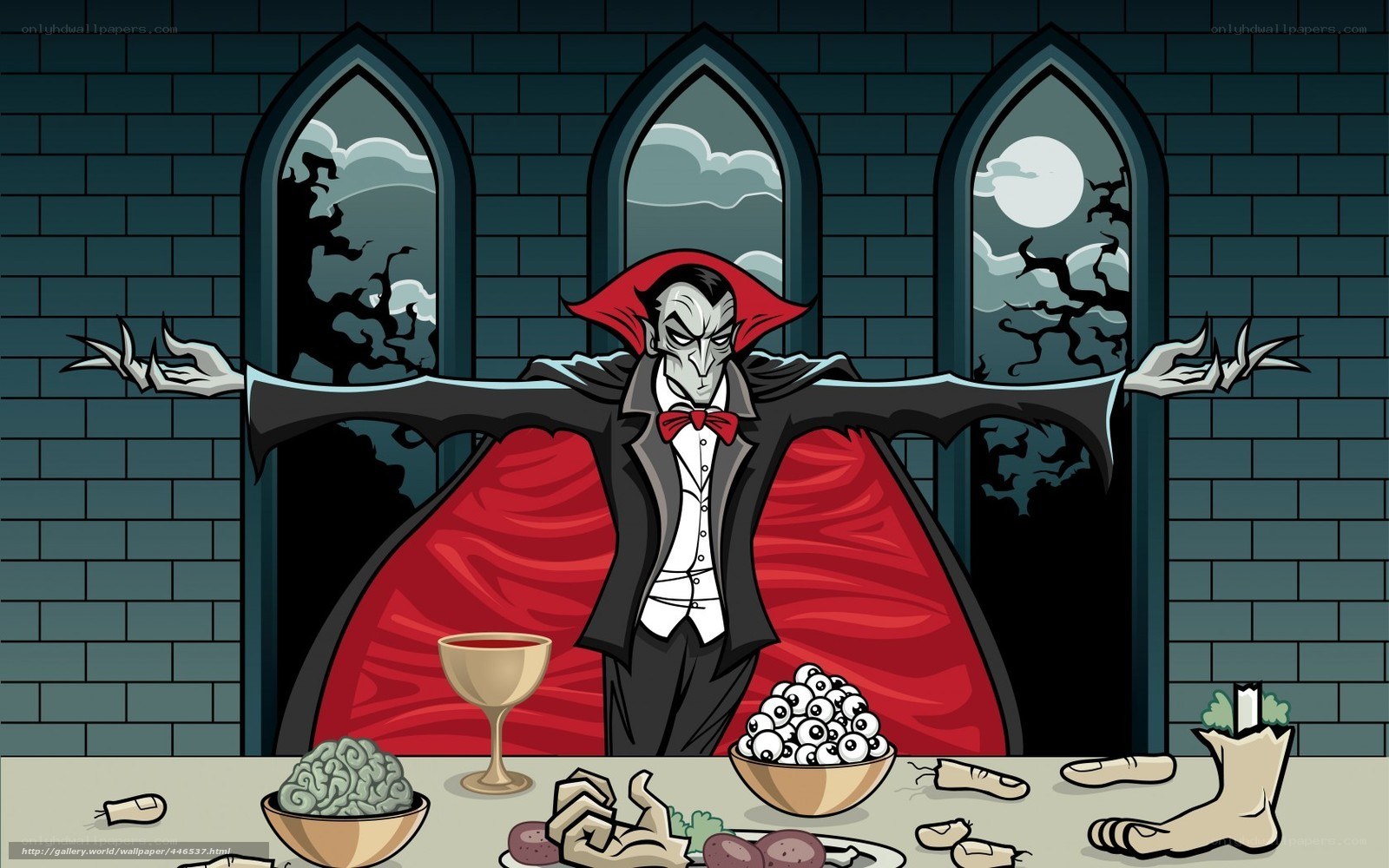 Vampire feast in a castle