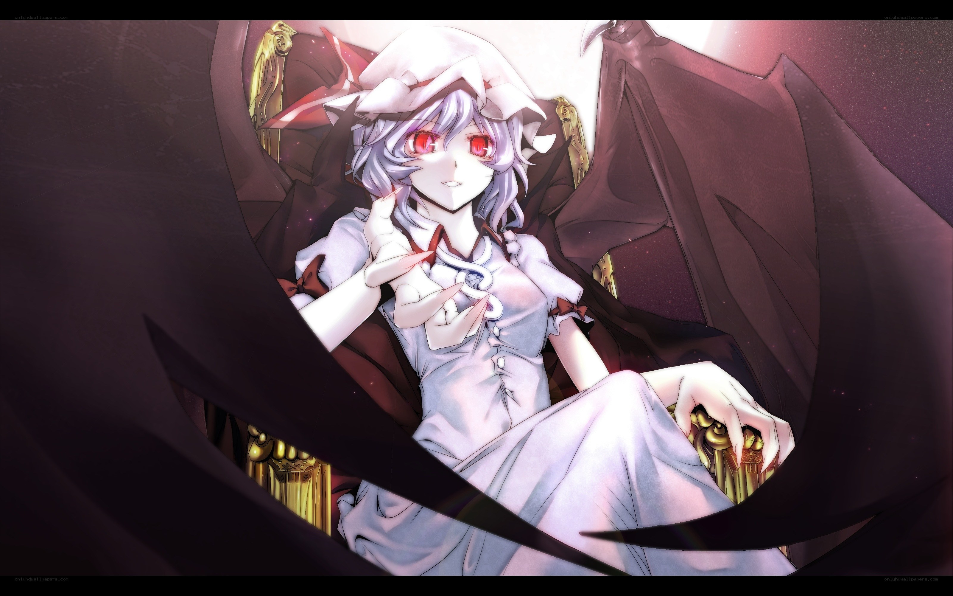 vampire girl in a chair