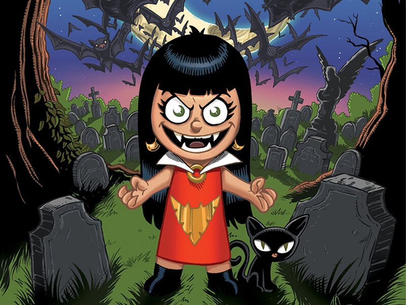 Vampire Girl in Graveyard