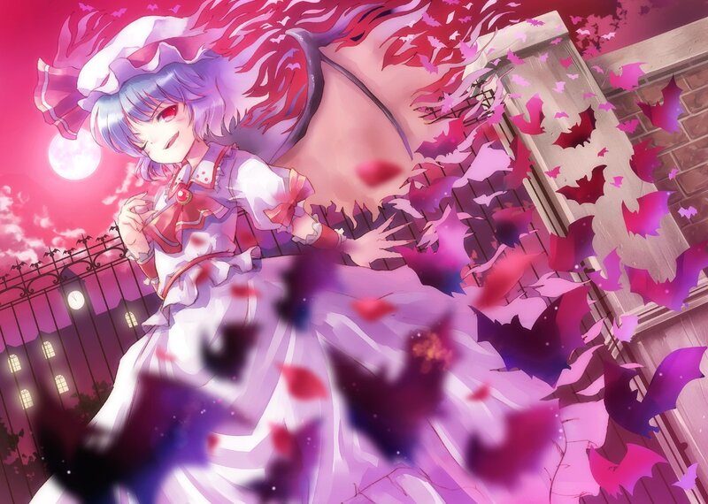 Vampire girl with bats