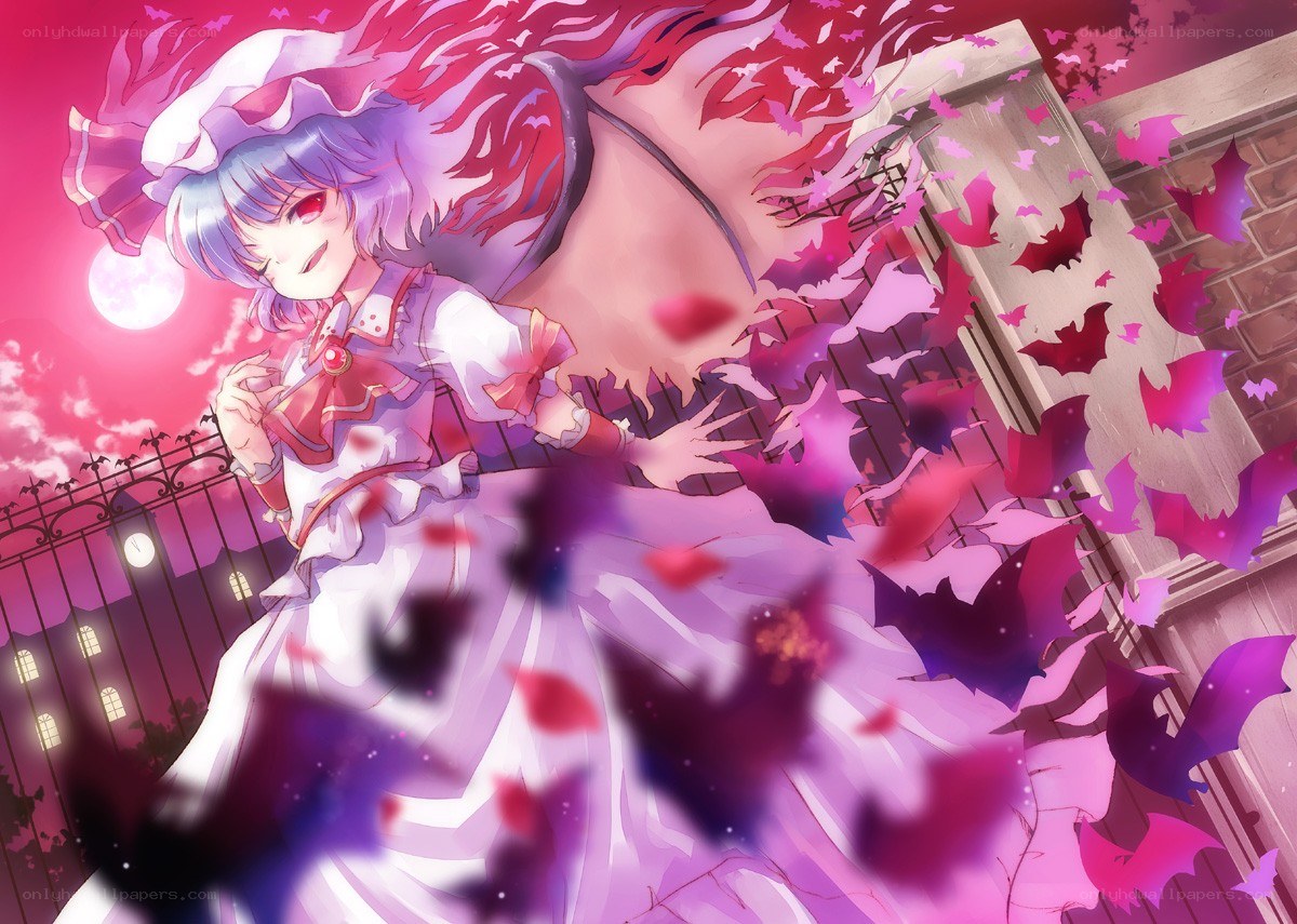 Vampire girl with bats