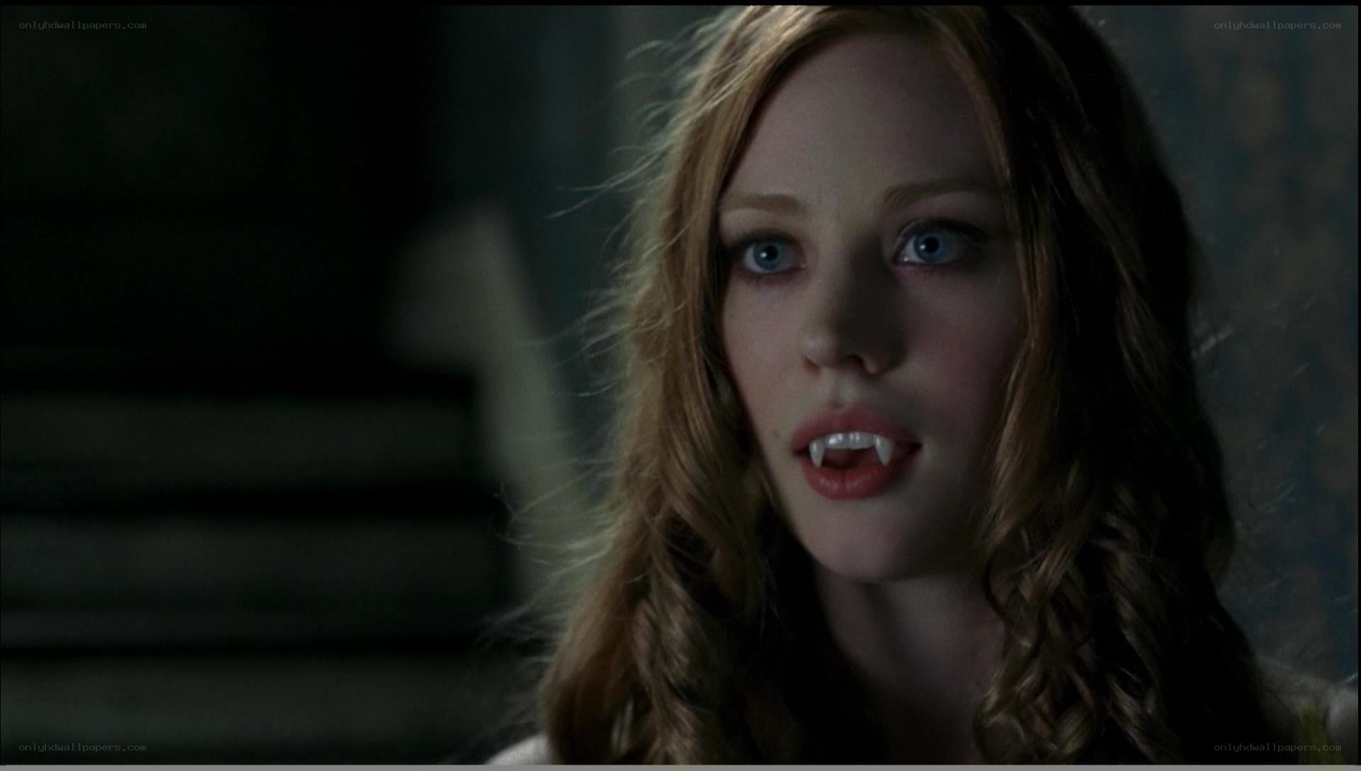 vampire girl with fangs