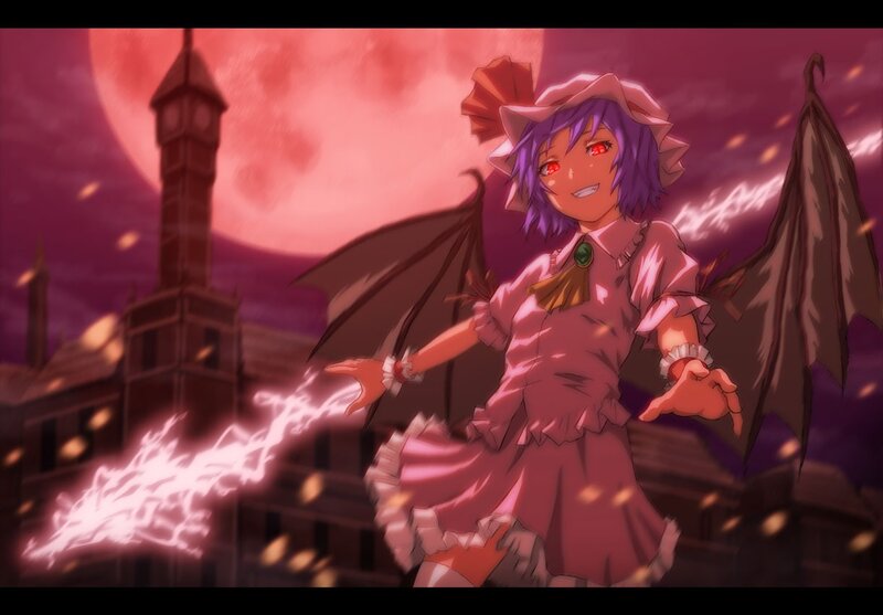 Vampire girl with lightning
