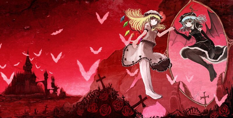 Vampire girls in a red landscape