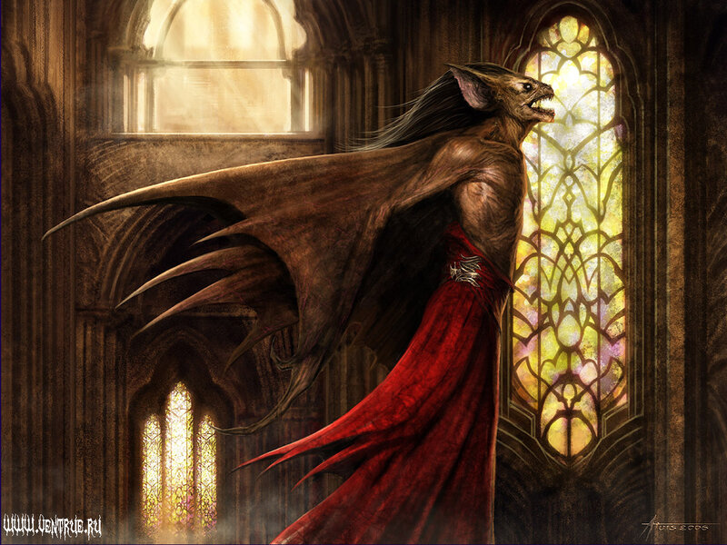 vampire in a cathedral