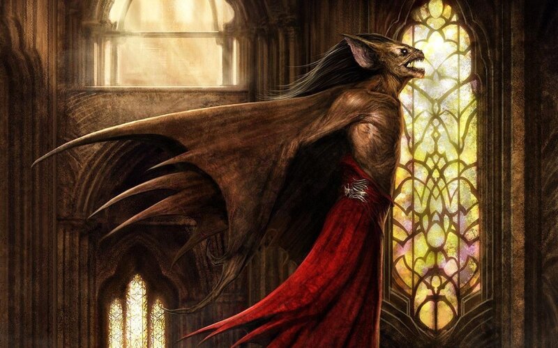vampire in a cathedral