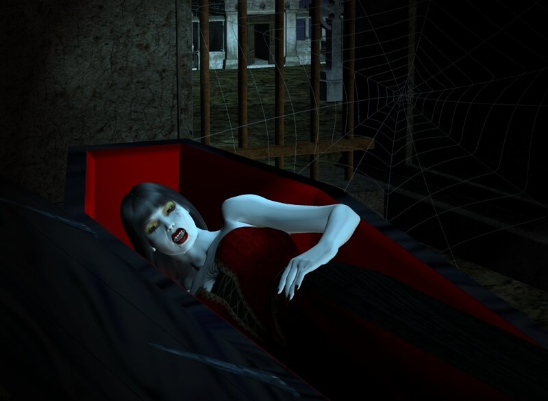 vampire in a coffin