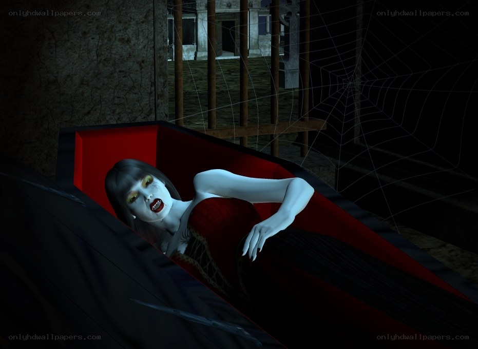 vampire in a coffin