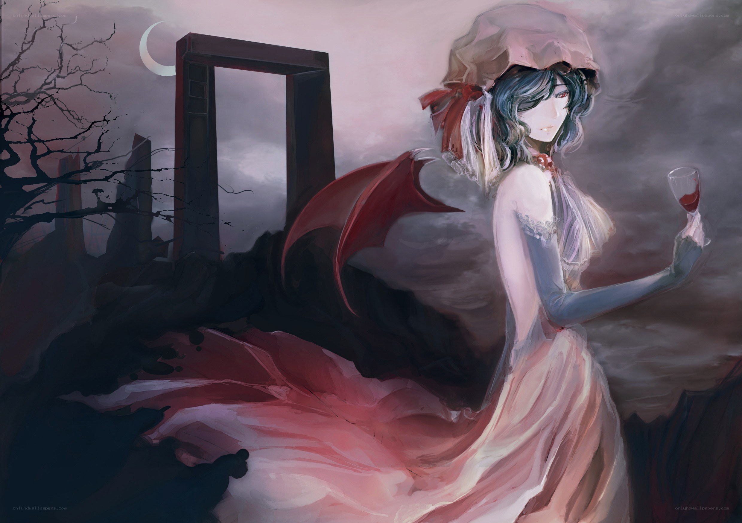 Vampire in a red dress