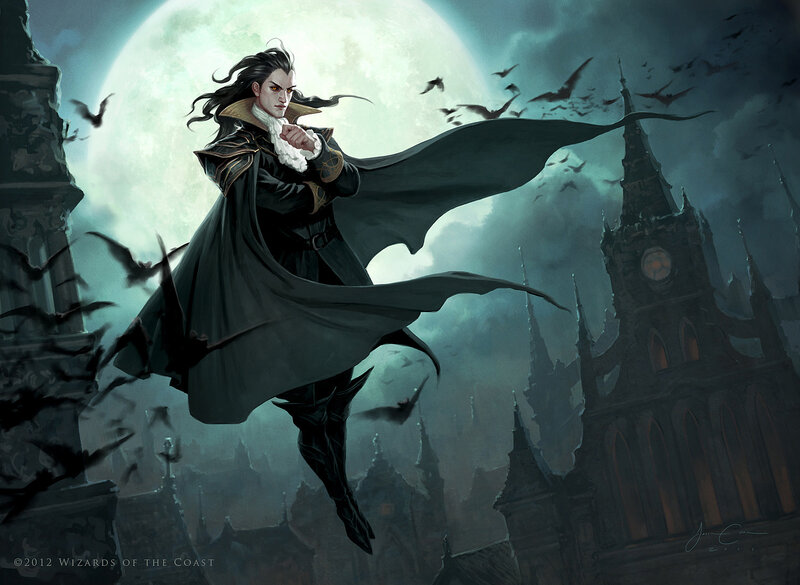 Vampire in Black Cloak