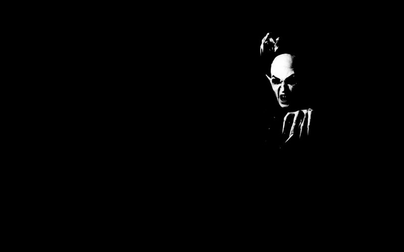 vampire in dark room