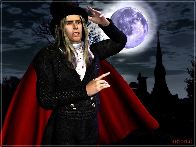 vampire in moonlight