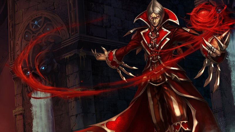 Vampire in Red Cloak — Dramatic, Menacing