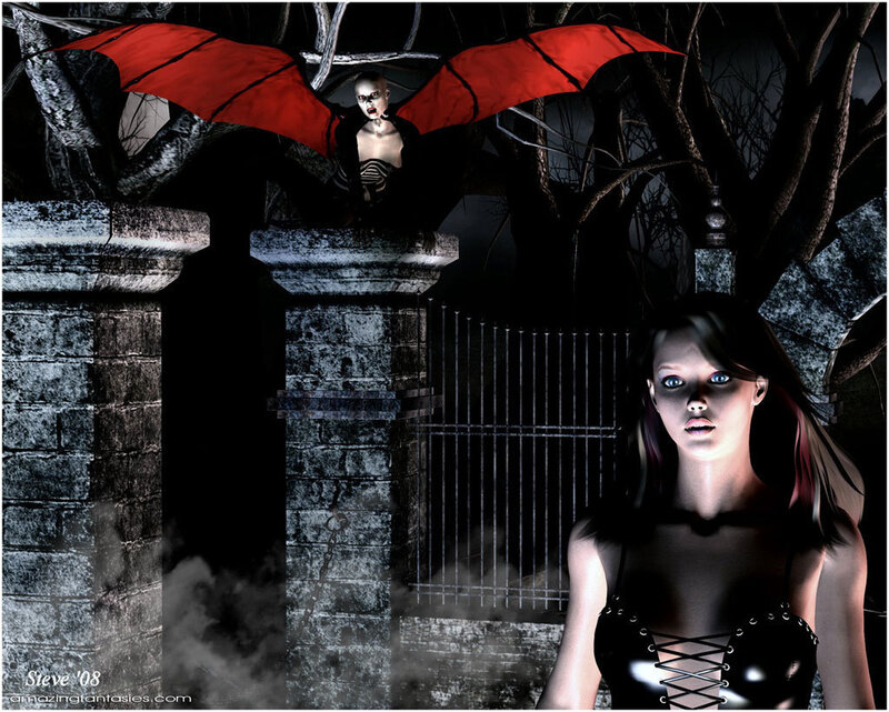 Vampire in the graveyard