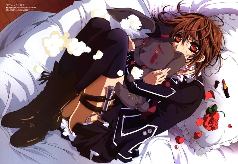 Vampire Knight character on bed