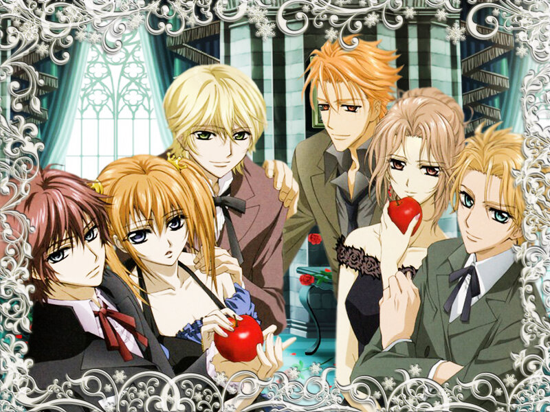 Vampire Knight characters in a library