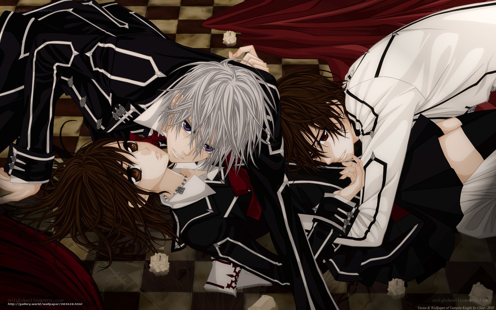 Vampire Knight characters on floor