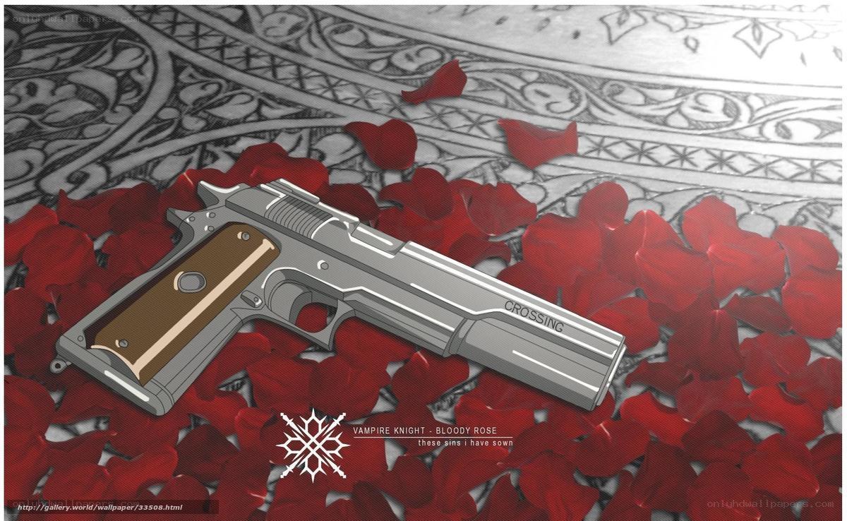 Vampire Knight gun with rose petals
