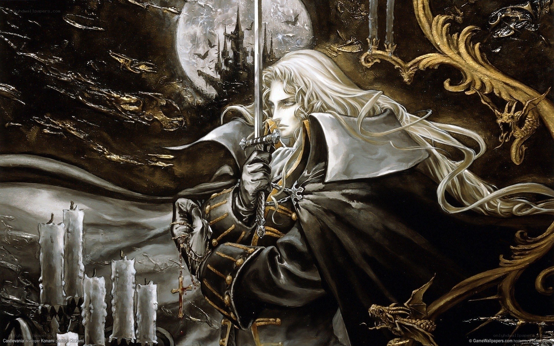 Vampire knight in dark castle