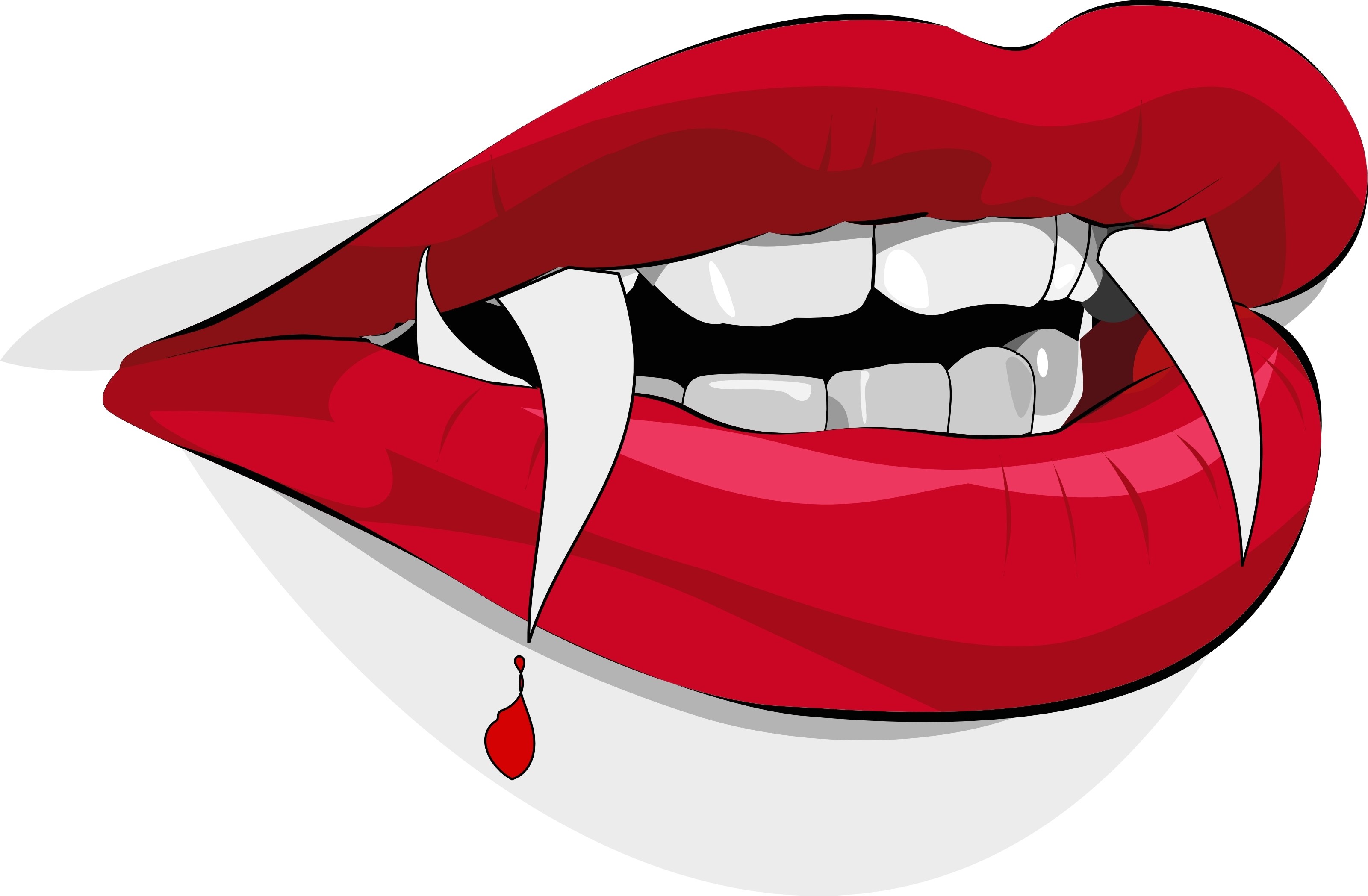 vampire lips with fangs