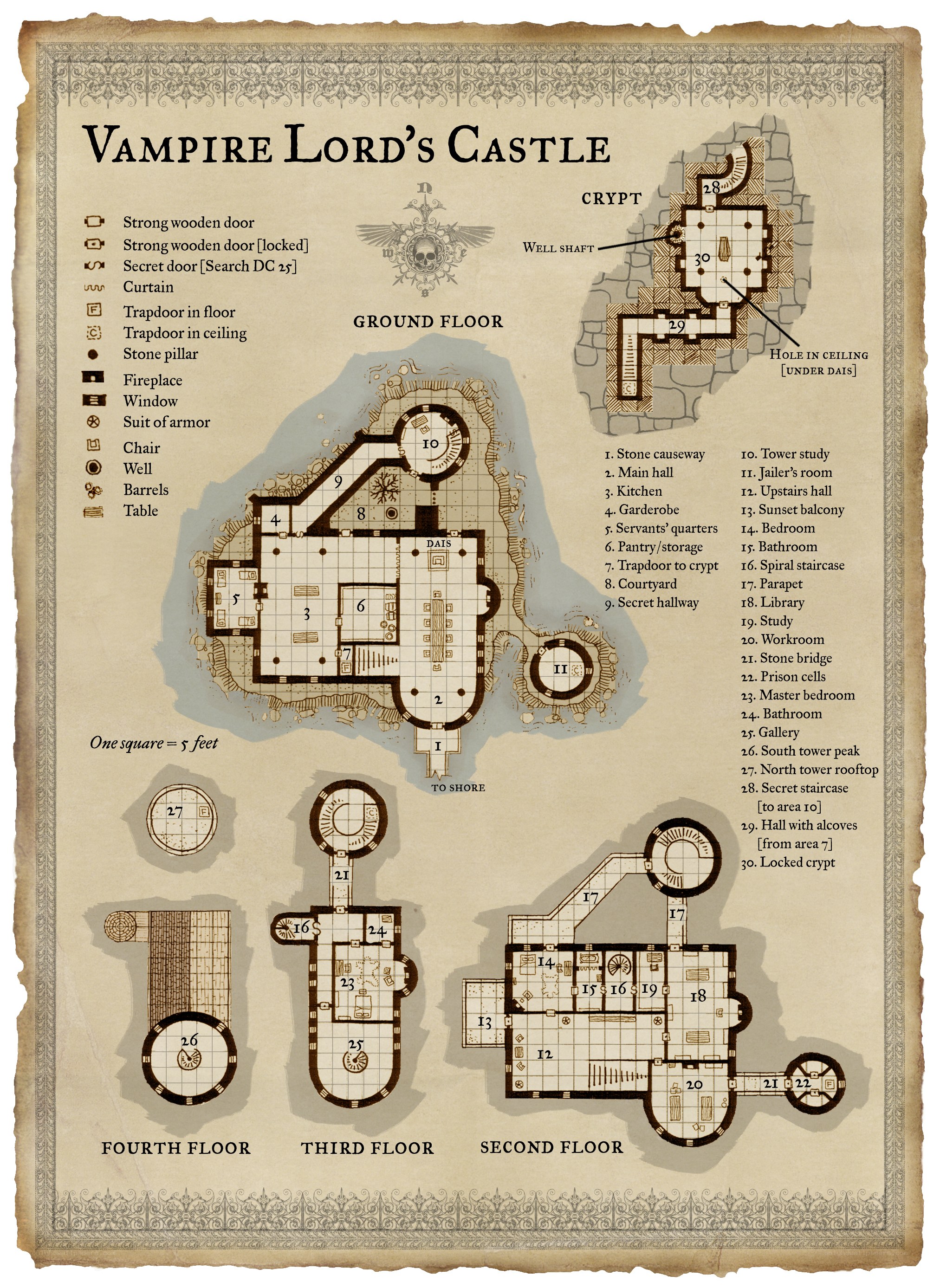 Vampire Lord's Castle map