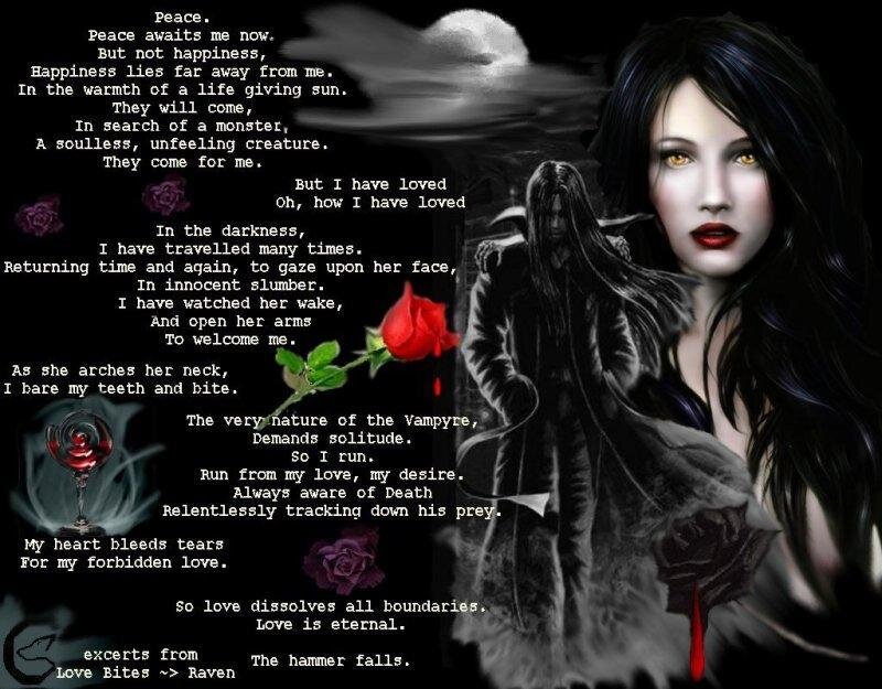 Vampire love poem artwork