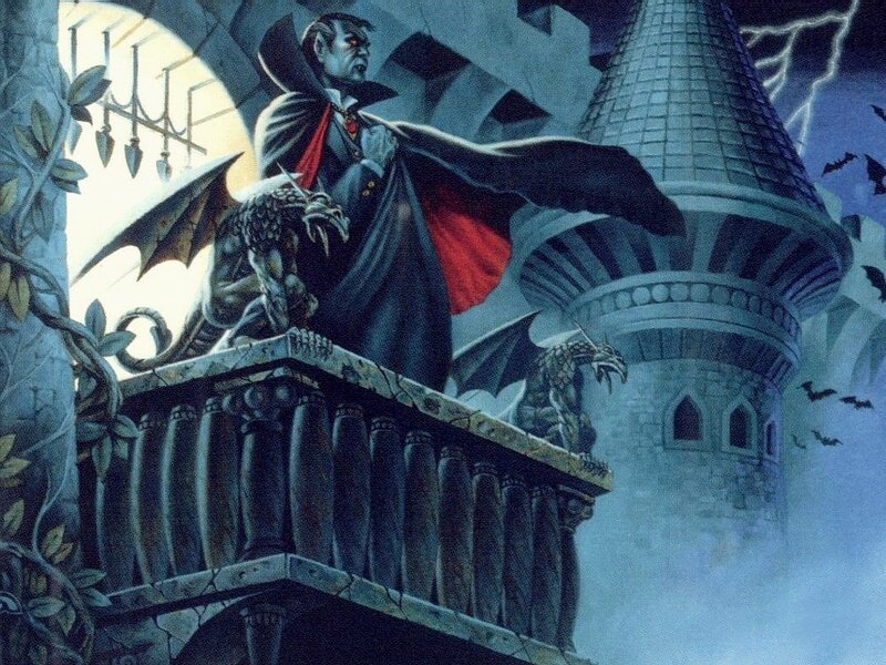 Vampire on a Balcony — Blue, Dramatic