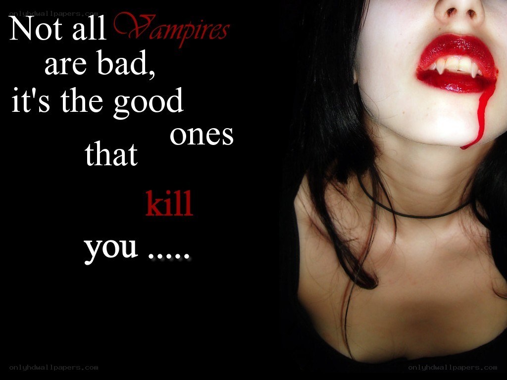vampire quote with fangs