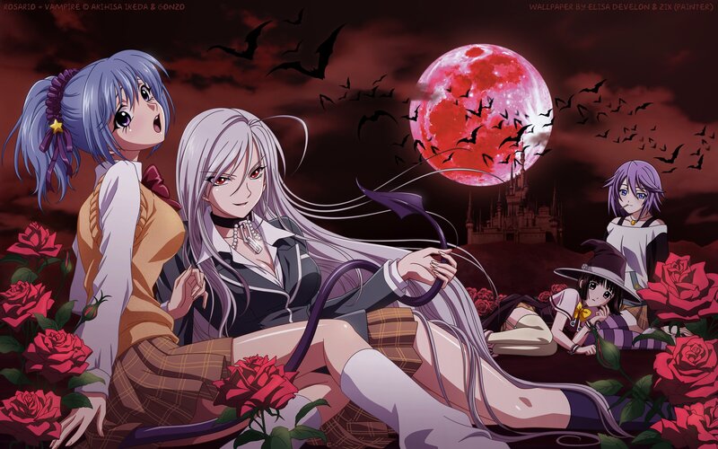 Vampire-themed anime scene