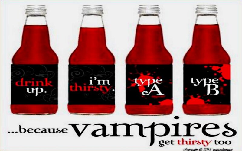 Vampire-themed Soda Bottles