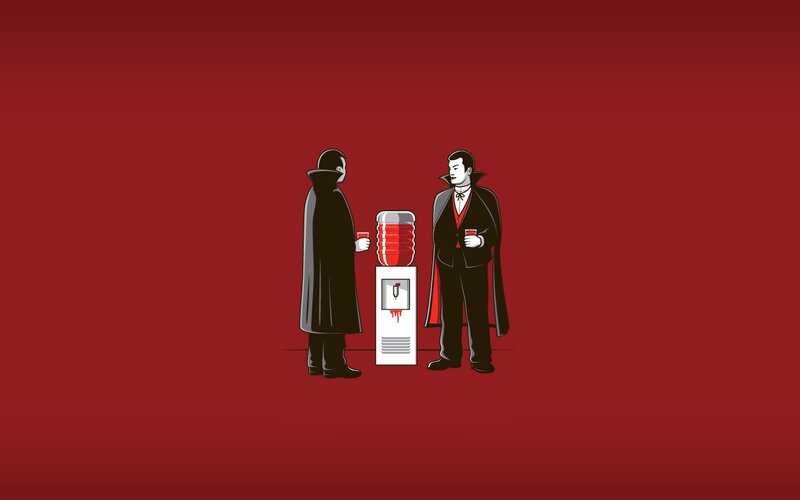 Vampire water cooler moment