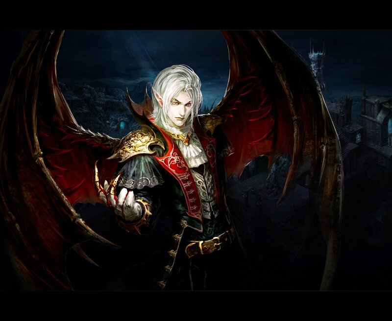 Vampire with Red Wings — Black